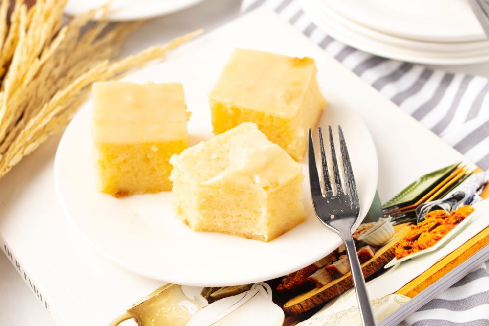 A Bite of Creamy Cassava Cake
