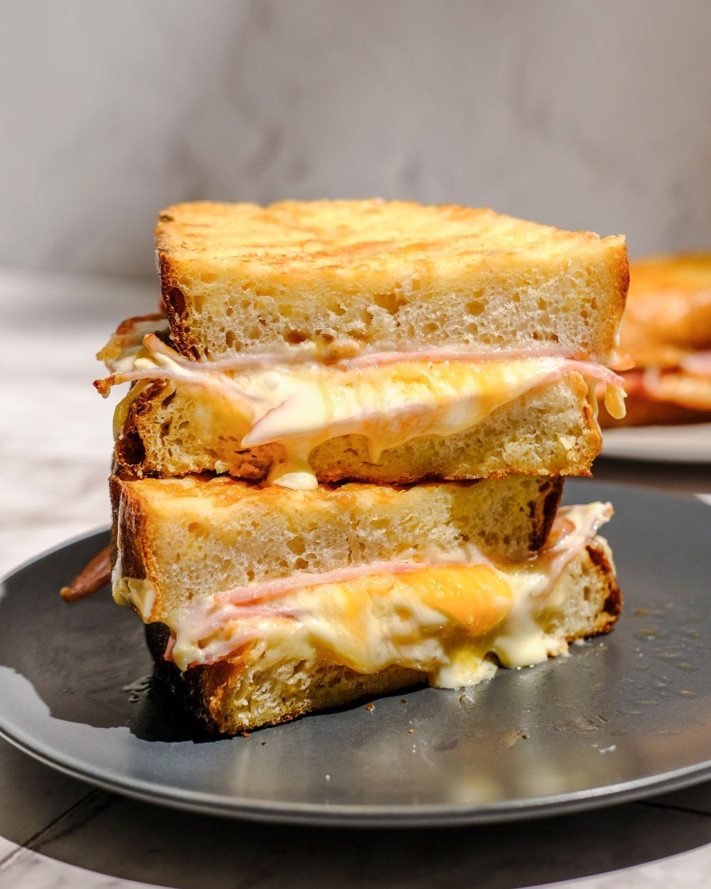 Four Cheese & Ham French Toast Sandwich