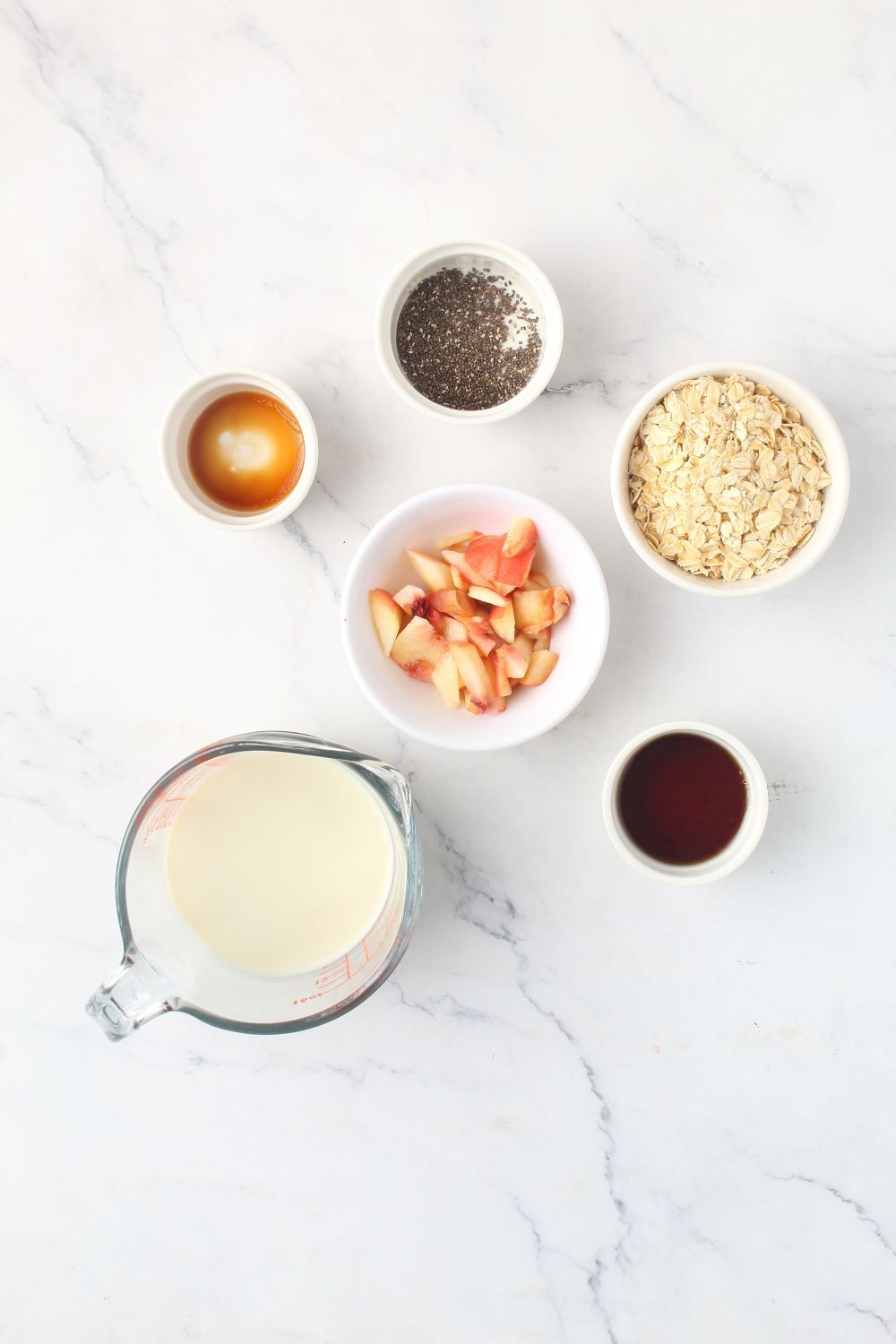 Ingredients for Peach Overnight Oats
