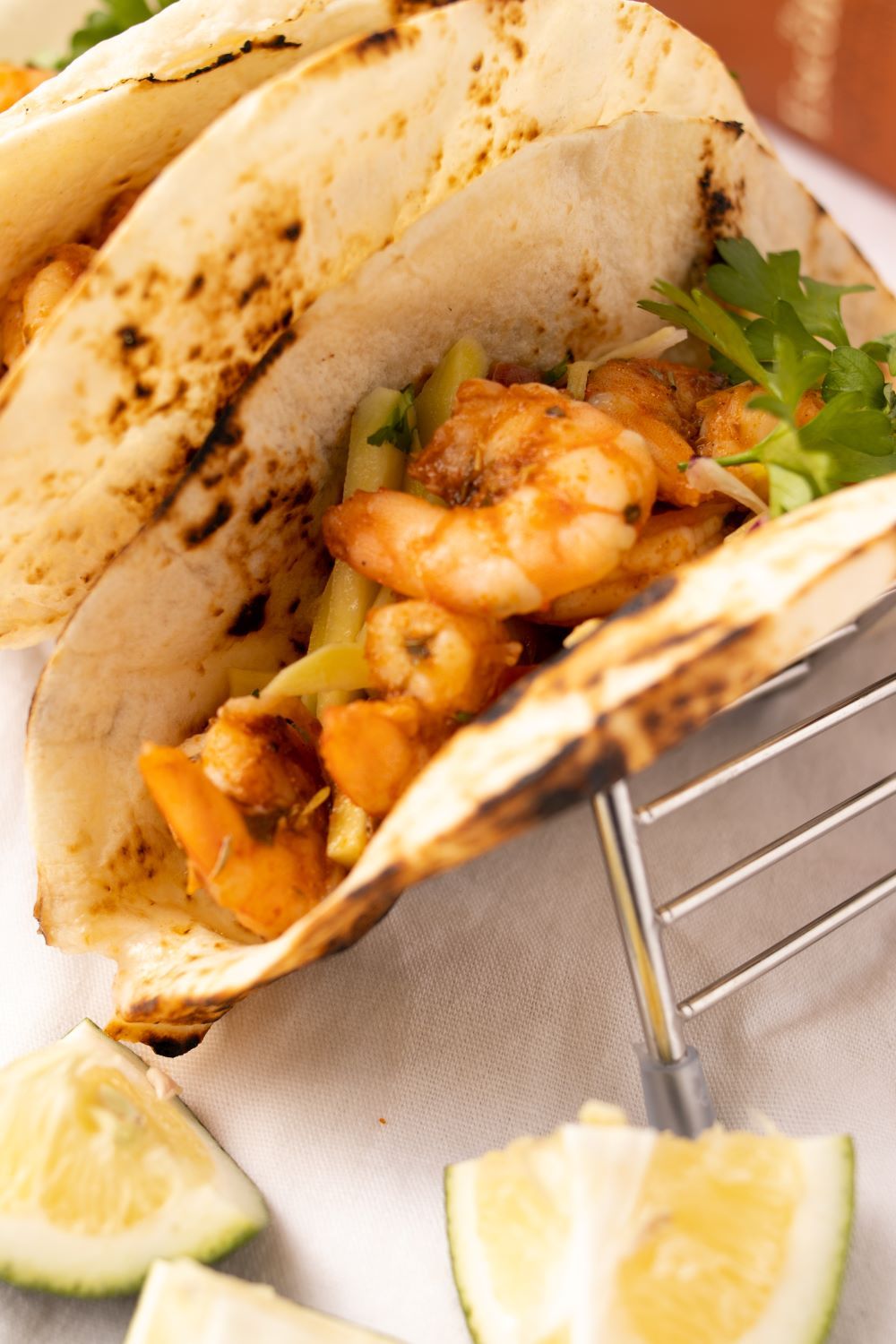 Closer Look of Cajun Shrimp Taco