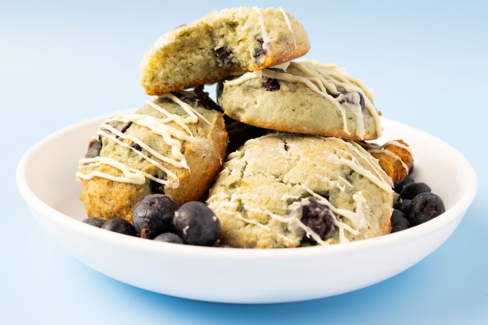 Serving of Cream Cheese Blueberry Cookies