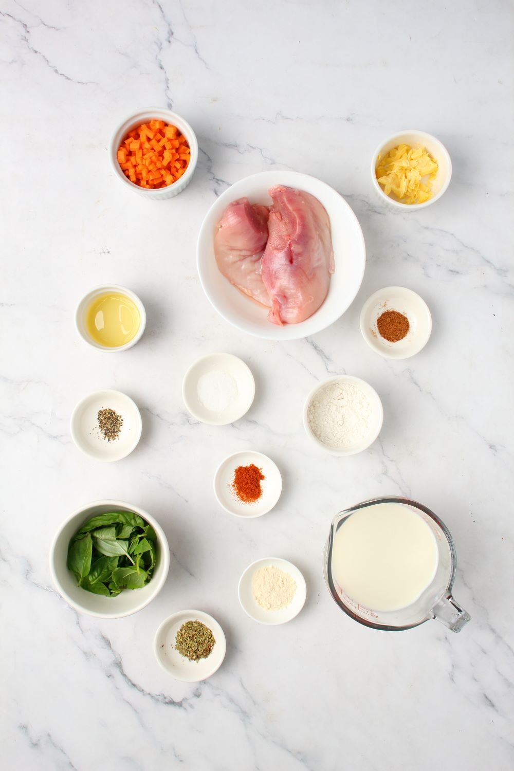 Ingredients for Creamy Herb Chicken